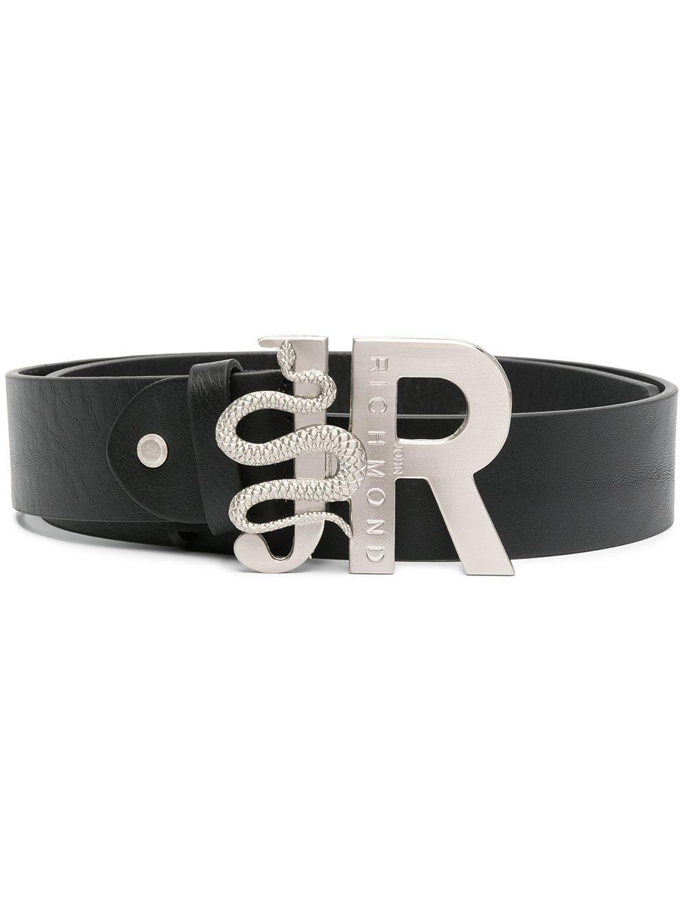 embellished-buckle leather belt by JOHN RICHMOND
