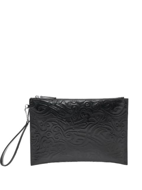 embossed-logo wristlet pouch by JOHN RICHMOND