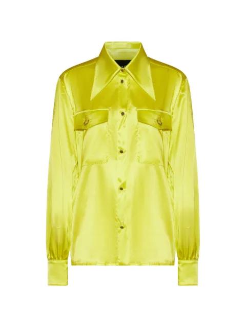 flap-pocket satin shirt by JOHN RICHMOND