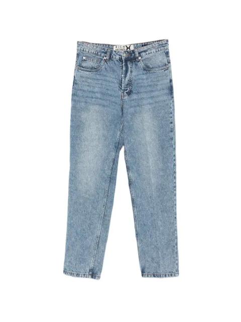logo-embroidered acid-wash jeans by JOHN RICHMOND