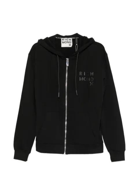 logo-print zip-up hoodie by JOHN RICHMOND
