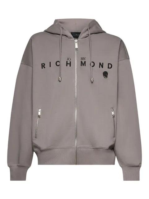 logo-print zip-up hoodie by JOHN RICHMOND