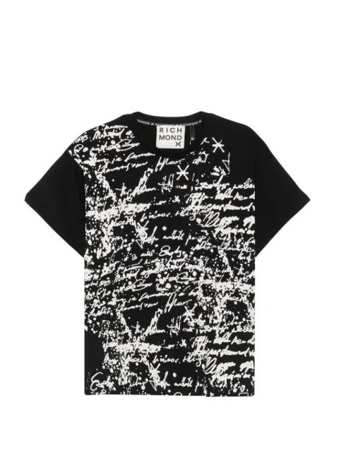 print-detail T-shirt by JOHN RICHMOND