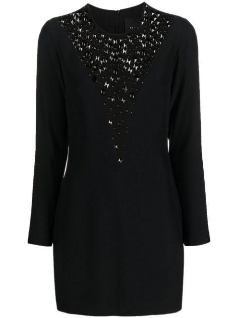 rhinestone-embellished long-sleeve dress by JOHN RICHMOND