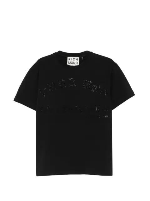 round-neck embellished T-shirt by JOHN RICHMOND