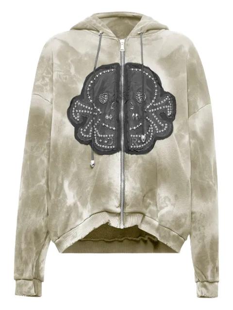 skull-appliqué hoodie by JOHN RICHMOND