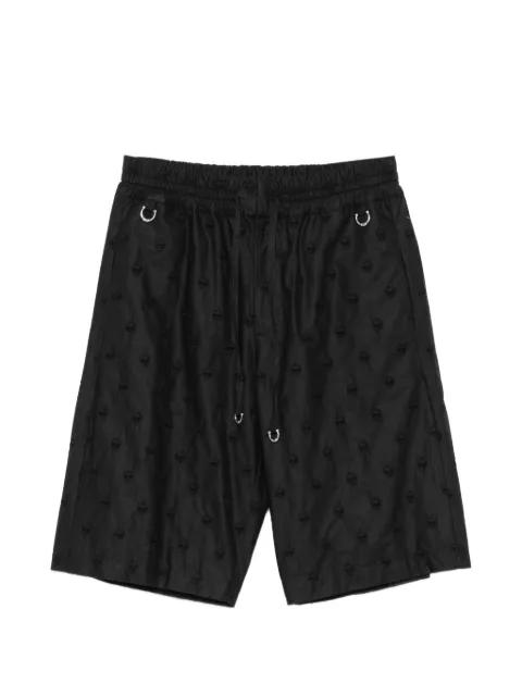 skull-embroidered drawstring shorts by JOHN RICHMOND
