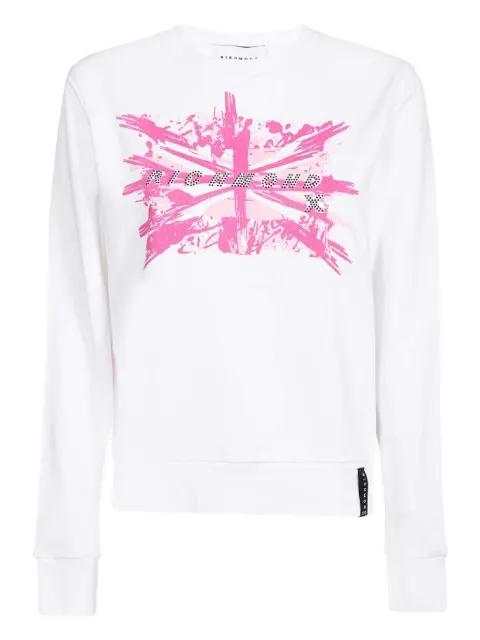 union-jack embellished long-sleeved sweatshirt by JOHN RICHMOND