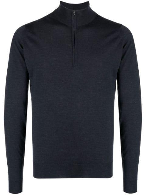Barrow zip pullover jumper by JOHN SMEDLEY