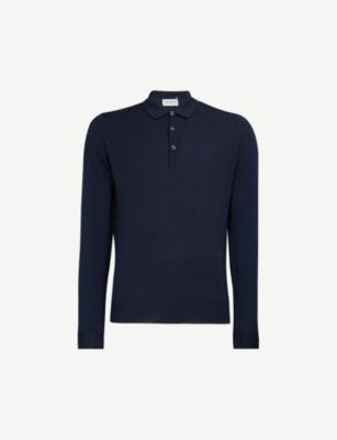Belper knitted polo jumper by JOHN SMEDLEY