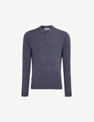 Belper knitted polo jumper by JOHN SMEDLEY