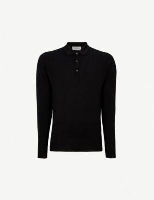 Belper knitted polo jumper by JOHN SMEDLEY
