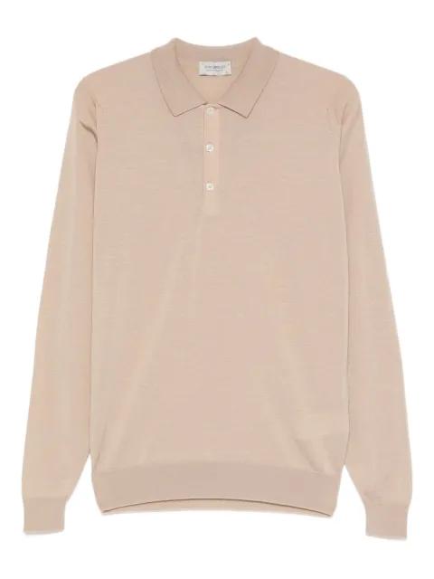 Belper long sleeve polo shirt by JOHN SMEDLEY
