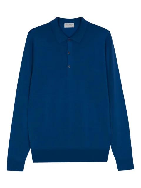 Belper long-sleeve polo shirt by JOHN SMEDLEY