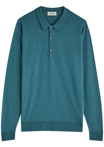 Belper wool polo shirt by JOHN SMEDLEY