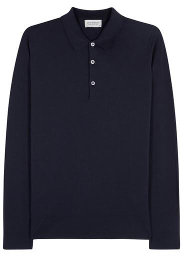 Belper wool polo shirt by JOHN SMEDLEY