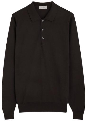 Belper wool polo shirt by JOHN SMEDLEY