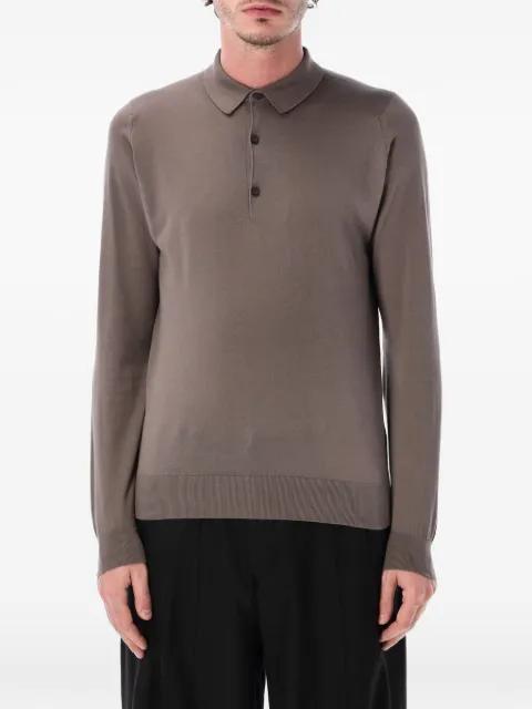 Bradwell long-sleeve polo shirt by JOHN SMEDLEY