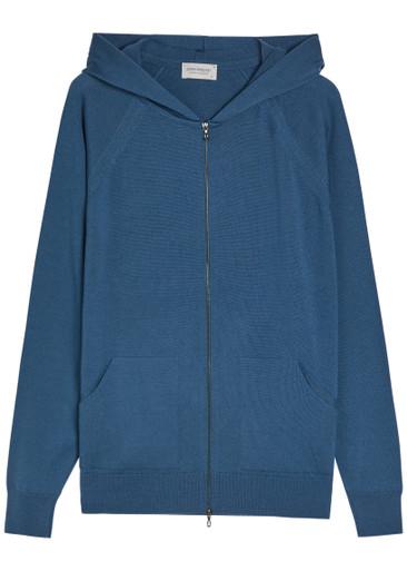 Carty hoodied merino wool jumper by JOHN SMEDLEY