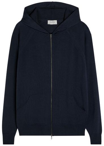 Carty hoodied zip-through wool jumper by JOHN SMEDLEY