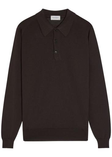 Caverhill merino wool polo shirt by JOHN SMEDLEY