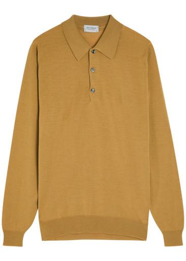 Caverhill merino wool polo shirt by JOHN SMEDLEY