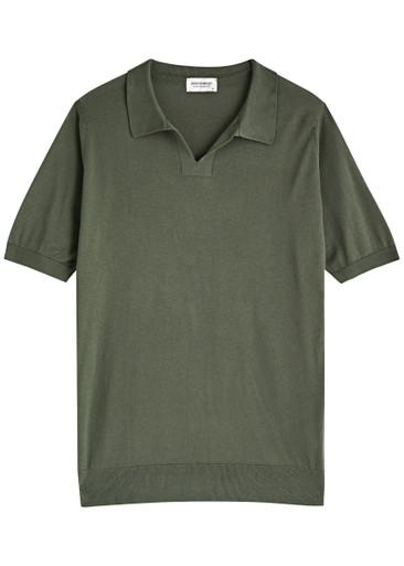 Donnelly knitted cotton polo shirt by JOHN SMEDLEY