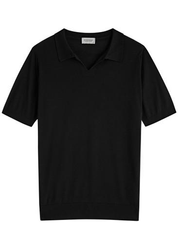 Donnelly knitted cotton polo shirt by JOHN SMEDLEY