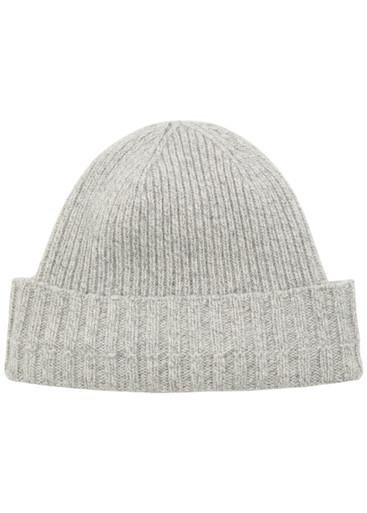 Elke ribbed cashmere and wool-blend beanie by JOHN SMEDLEY