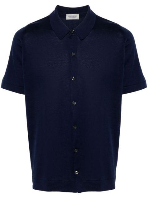Folke fine-ribbed shirt by JOHN SMEDLEY
