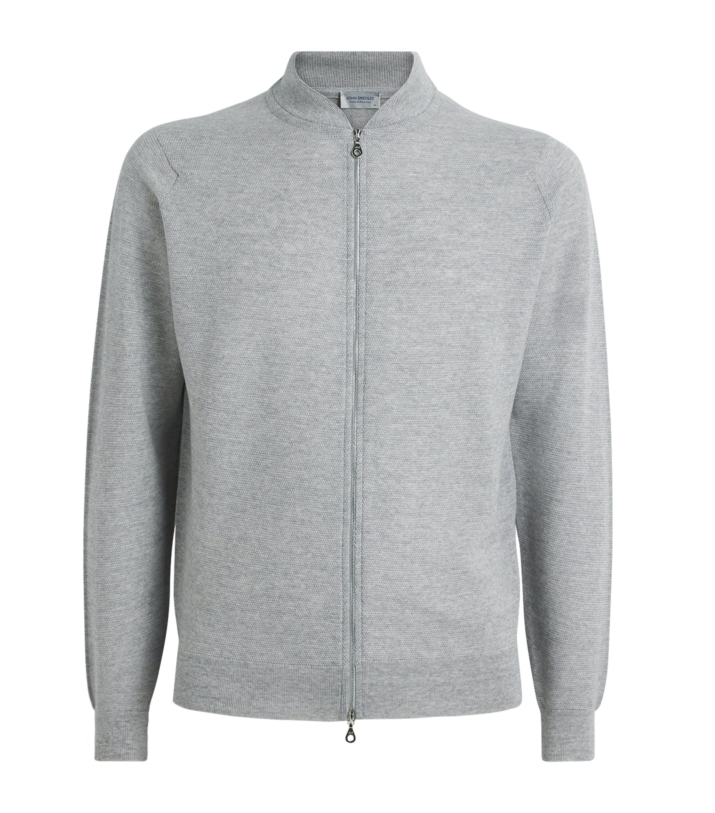 John Smedley Merino Wool Textured Cardigan by JOHN SMEDLEY