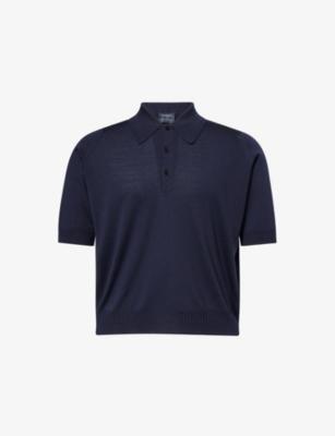 John Smedley X Bill Nighy Short-Sleeve Merino Wool Polo Shirt by JOHN SMEDLEY