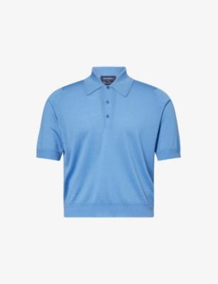 John Smedley X Bill Nighy Short-Sleeve Merino Wool Polo Shirt by JOHN SMEDLEY
