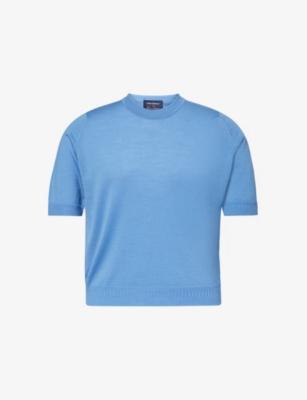 John Smedley X Bill Nighy Short-Sleeve Merino Wool Top by JOHN SMEDLEY