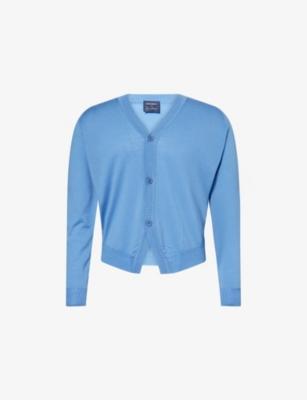John Smedley X Bill Nighy V-Neck Merino Wool Cardigan by JOHN SMEDLEY