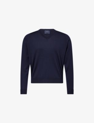 John Smedley X Bill Nighy V-Neck Merino Wool Jumper by JOHN SMEDLEY