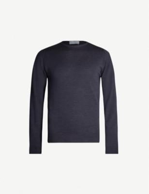 Lundy Crewneck Wool Jumper by JOHN SMEDLEY