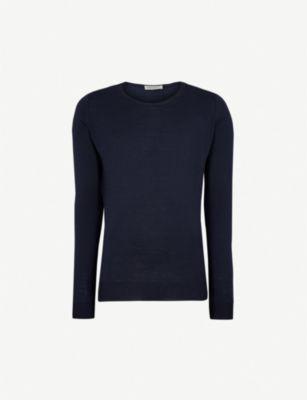 Lundy crewneck wool jumper by JOHN SMEDLEY