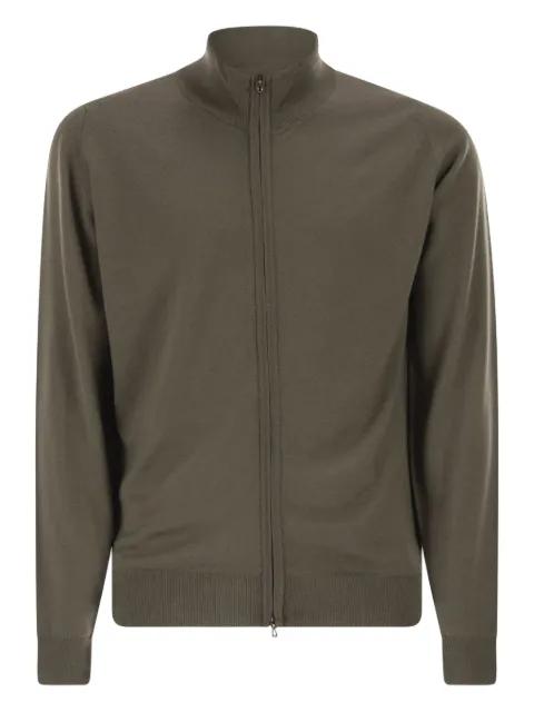 Maclean zip-up cardigan by JOHN SMEDLEY