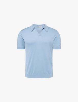 Noah Sea Island Open-Collar Cotton Polo Top by JOHN SMEDLEY