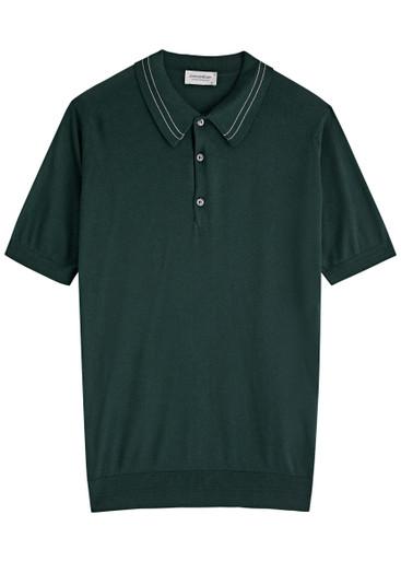 Otis knitted cotton polo shirt by JOHN SMEDLEY