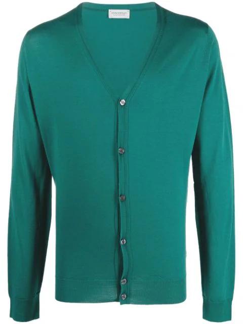 Petworth fine knit cardigan by JOHN SMEDLEY