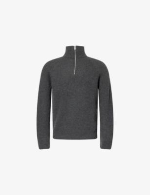 Ryker Quarter-Zip Knitted Cashmere and Wool-Blend Jumper by JOHN SMEDLEY