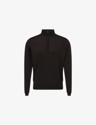 Tapton Half-Zip Long-Sleeve Wool Jumper by JOHN SMEDLEY