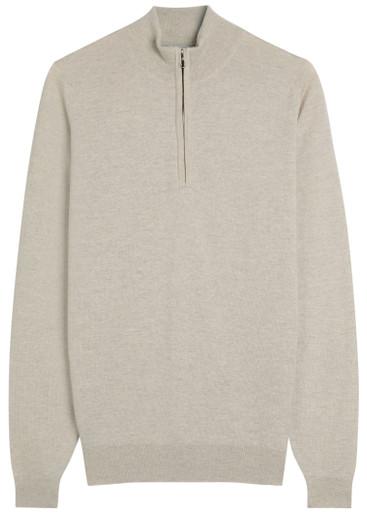 Tapton half-zip merino wool jumper by JOHN SMEDLEY