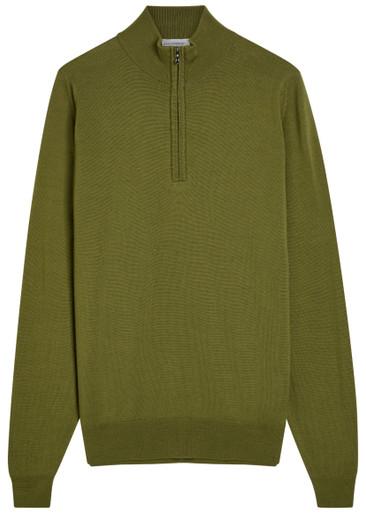 Tapton quarter-zip merino wool jumper by JOHN SMEDLEY
