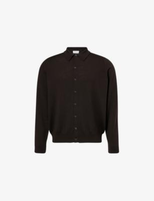 Tibor Long-Sleeve Merino-Wool Polo Shirt by JOHN SMEDLEY