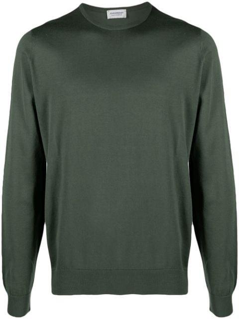 fine-knit cotton jumper by JOHN SMEDLEY