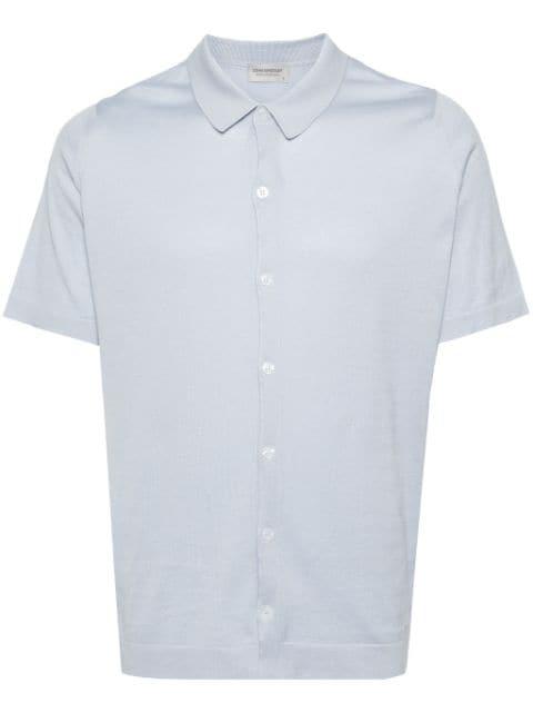 fine-knit short-sleeved shirt by JOHN SMEDLEY