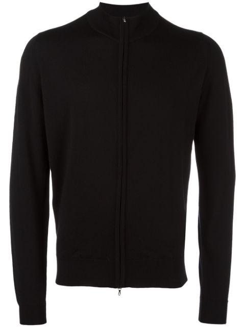 high neck zipped cardigan by JOHN SMEDLEY